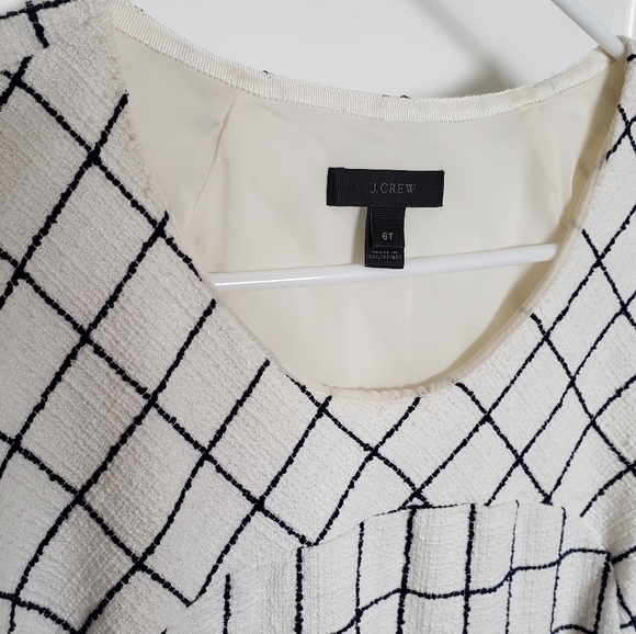 (Tall) J.Crew A-Line Windowpane Tweed Dress - Picture 14 of 15